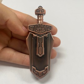 EDC Swords Mechanical Magnetic Push Slider Metal Toys Decompression Fidget Toys Brown
