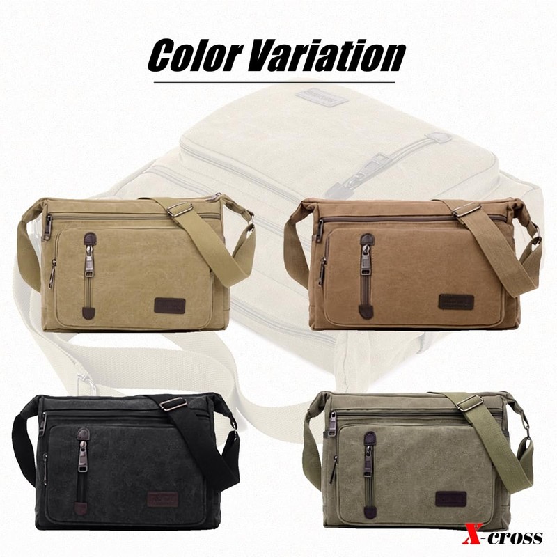 X-cross Shoulder Bag, Cross, Cross, Shoulder Bag, Pockets, Multiple Storage,