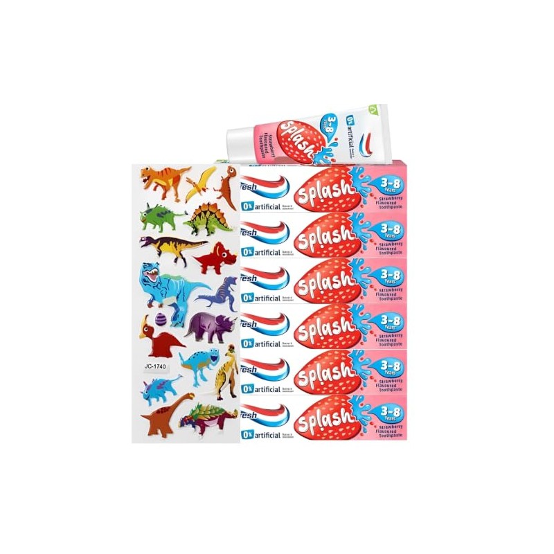 6 X Multipack Bundle - Aqua-Fresh Splash Toothpaste 3-8 Years