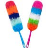 2 Pack 22-Inch Rainbow Reusable Microfiber Dusters,Bendable and Washable Feather