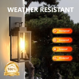 Kainozoic Outdoor Wall Light Fixtures Anti-Rust Porch Lights Outdoor Waterproof Exterior Lighting Fixtures Wall Lantern for Patio Front Door Garage