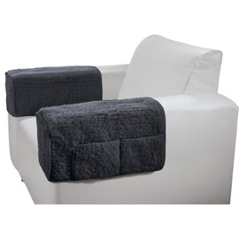 Erwin Müller Armrest Protectors Pack of 2 Anthracite Size 50 x 60 cm
