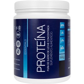 NLS Essentials® PROTEÍNA DE SUERO DE LECHE PURA Whey Sin sabor Sin azúcar Sin aditivos 1 solo ingrediente WPC 500grs Whey protein powder