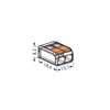 WAGO WAGO 221412 Compact 4050821808435 Verbindungsklemme, Transparent/Orange