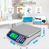 Large Digital Kitchen Scale 40kg/88lb Stainless Steel Price Computing Scale