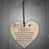 RED OCEAN 3rd Wedding Anniversary Wooden Heart Leather Third Wedding
