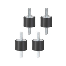 Pack of 4 M6 Rubber Bearings, Rubber Holders, Anti Vibration Silentblock Car Boat Coils, for Air Compressors, Diesel Engines, Water Pumps, Adopted Geometric Design (VV 20 x 30 m6 x 18)