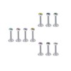 FECTAS 10pcs 16 Gauge Lip Bar Labret Studs Stainless Steel