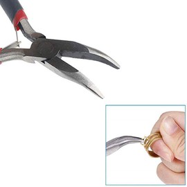2 Pack Bent Nose Pliers for Jewelry Making Beading Repair Supplies-5 inch