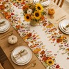 Fall Table Runner 13×72 in with Fall Decor Pumpkin, Sunflower&Leaf