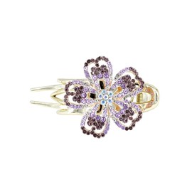 EZ PEACH Hair Clip, Large, Side Barrette, Hair Clip, Firm, Strong Hold, Simple Hair Accessory, Alloy, Flower, Swallow Clip, Elegant, Hair Arrangement, Hair Ornament, Tail Clip, Sparkling and Shining