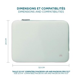 Sleeve Sleeve Laptop Bag Grey/Pink 12,5-14 pouces