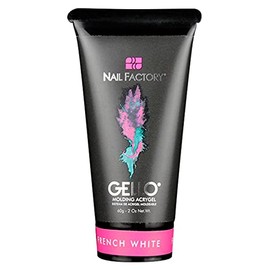 GELLO - GEL ACRÍLICO de Construcción Rápida UV, Acrigel Poly Gel Para Uñas, 2 Oz. / 60 Gr., FRENCH WHITE. By NAIL FACTORY