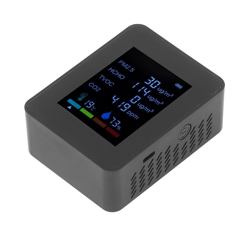 Multifunctional 6 in 1 CO2 Meter Air Quality Monitor Temperature