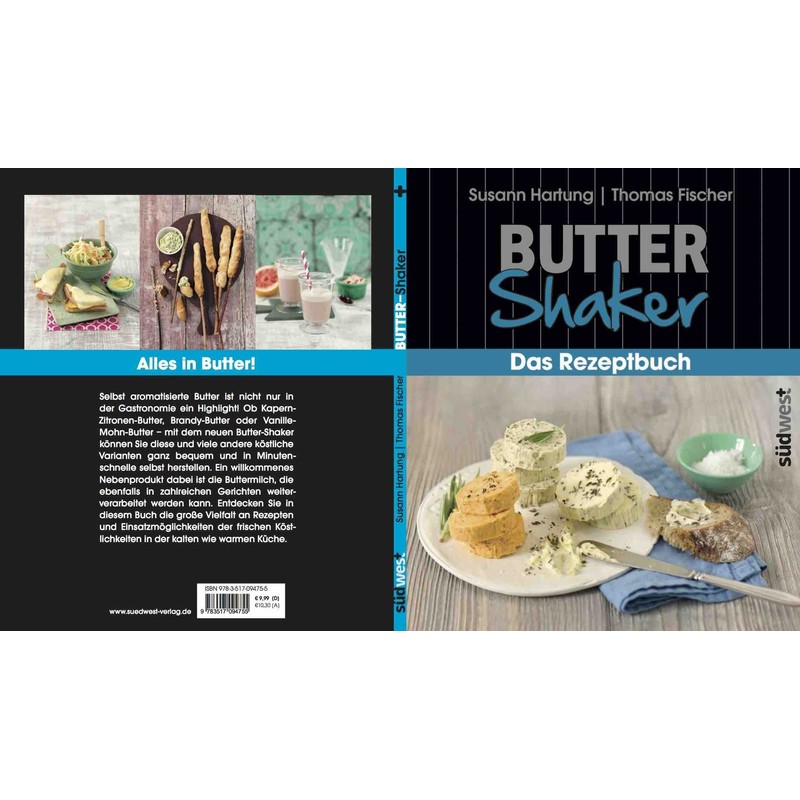 Butter and Buttermilk Starter Kit 325 ml Butter Shaker (Anthracite)