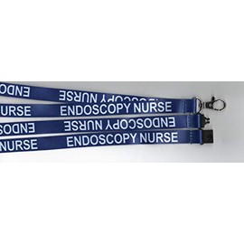 1 Blue Endoscopy Nurse Printed Nursing Safety Neck Breakaway Lanyard for ID Badges: Free UK P&P Ideal for ID Badges!