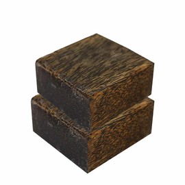 Pack of 2, Black Palm Wood Bowl Blanks 4" X 4" X 2" Suitable Wood Pieces for Wood Crafts and Projects
