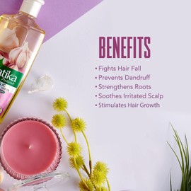 Vatika Multivitamin Garlic Hair Oil - 200ml, Enriched With Garlic, Ghergir, Rosemary & 100% natural Oils, For Beautiful Strong Hair