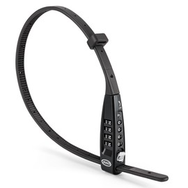 CXWCX Cable Lock with Combination Code, 3-Digit Steel Bicycle Lock - Compact, Adjustable (45 cm) for Skis, Prams, E-Scooter & Luggage, Portable Theft Protection (Black)