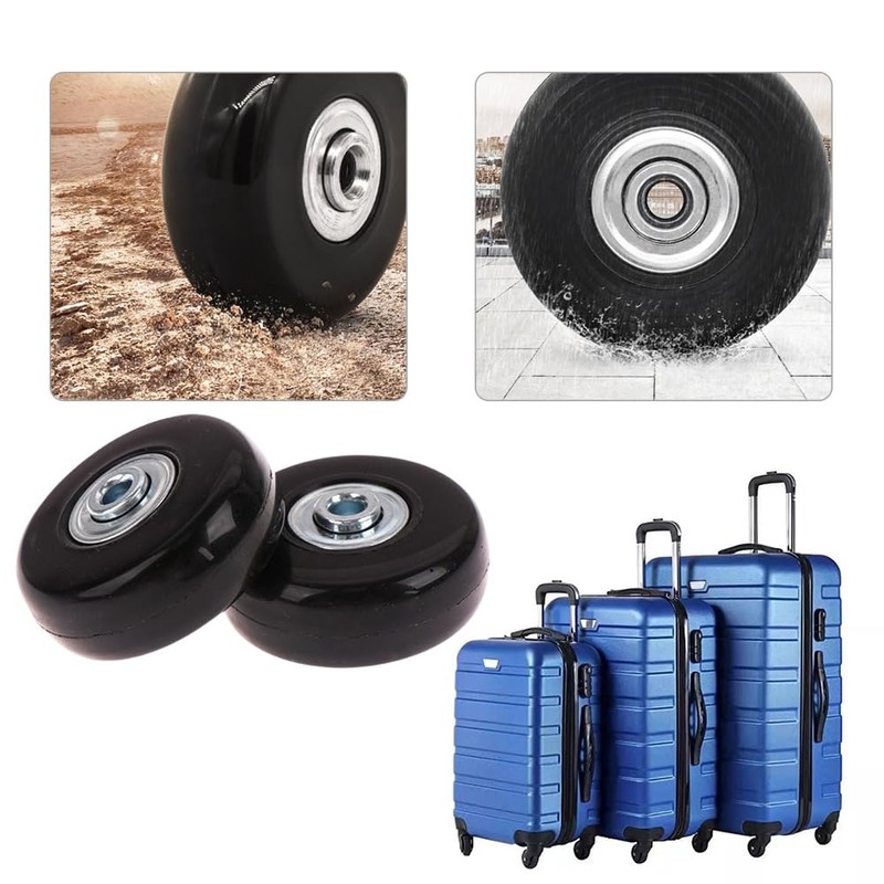 Gotetiso Pack of 4 Suitcase Wheels Replacement Wheels Luggage Replacement