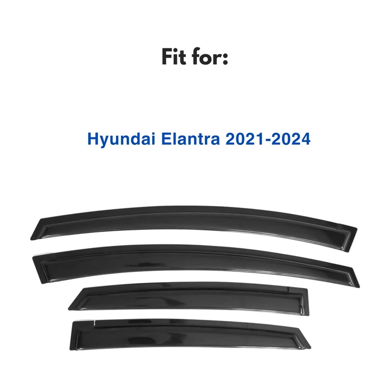 IG Window Visor for Hyundai Elantra 2021-2024, Rain Guard Tape-On
