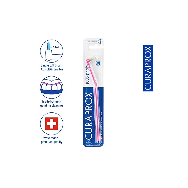 Cepillo Dientes Individual Curaprox 1006 Limpieza Específica Línea Encías Aparatos