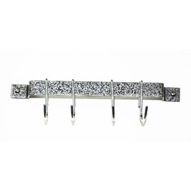 Rogar 12" Hammered Steel Bar Rack 1401