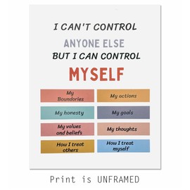 Control Print - Boho Classroom Decor,School Psychologist Office Decor,Counselor Office Decor,Social Work Office Decor,Therapist Office Decor,Educational Wall Art,Kid's Room Decor,No Framed (8x10 INCH）