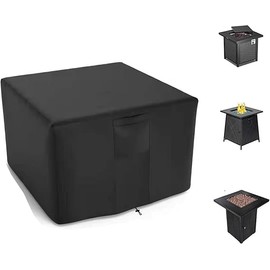 Fire Pit Cover Square for Fire Pit 28-32 Inch,Waterproof Outdoor Square Fire Pit Covers,Full Coverage Patio Firepit Covers Square Heavy Duty 420D Oxford Fabric Outdoor Fireplace