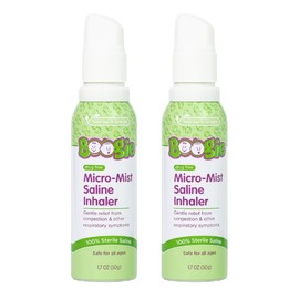 Boogie Micro-Mist Saline Inhaler Refill, 1.7oz Unscented - Pack of 2,1.70 Ounce (Pack of 2)