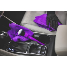 Detail Factory - Synthetic Detailing Brush - Ultra-Soft Bristles, Comfortable Grip and Scratch-Free Cleaning for Exterior, Interior, Emblems, Badges, and Instrument/Guage Panels. (Red, Long)