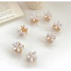 LINXI 10 Pcs Small Mini Pearl Claw Clips with Flower
