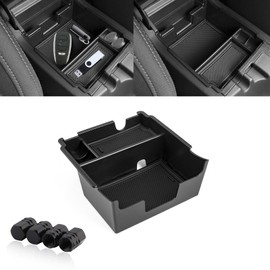 Xotic Tech Car Center Console Secondary Armrest Storage Box Key Sunglasses Card Insert Organizer Tray w/Coin Holder and Black Anti-Dust Mats, Compatible with Subaru Crosstrek 2018-up, Impreza 2017-up
