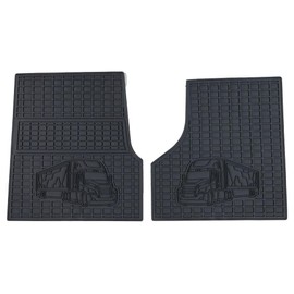 Mytee Products Black Semi Truck Floor Mats Liners Compatible with Freightliner Cascadia 113 & 125 Automatic (2008-2020) & Manual (08-19)- Cascadia Floor Mats w/Non-Slip All-Weather Guard - 1Pair