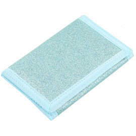 Lamiza Kids Wallet for Boys Girls Teens Trifold, Canvas Toddler Wallet for Boys, Cute Zipper Wallets Youth with Coin Pocket Card Holders, Novelty Wallets for Childrens Birthday Gifts (Glitter Blue)