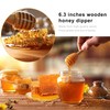 4PCS Honey Mixing Stirrer, 6.3 Inches Wooden Honey Dipper, Smooth