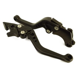 H21m2ALL Black Matte Honda Brake Clutch Levers with 6 Adjustments Short Fit Monkey 125 GROM 400X CBR400R etc