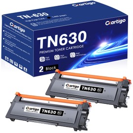TN630 Black Toner Cartridge 2 Pack Replacement for TN-630 TN 630 Compatible with Brother HL-L2300D HL-L2380DW HL-L2320D DCP-L2540DW MFC-L2700DW MFC-L2685DW Printer