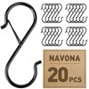 20 Pcs S Hooks Hanging Safety Buckle, 3.5 Inch Stainless-Steel