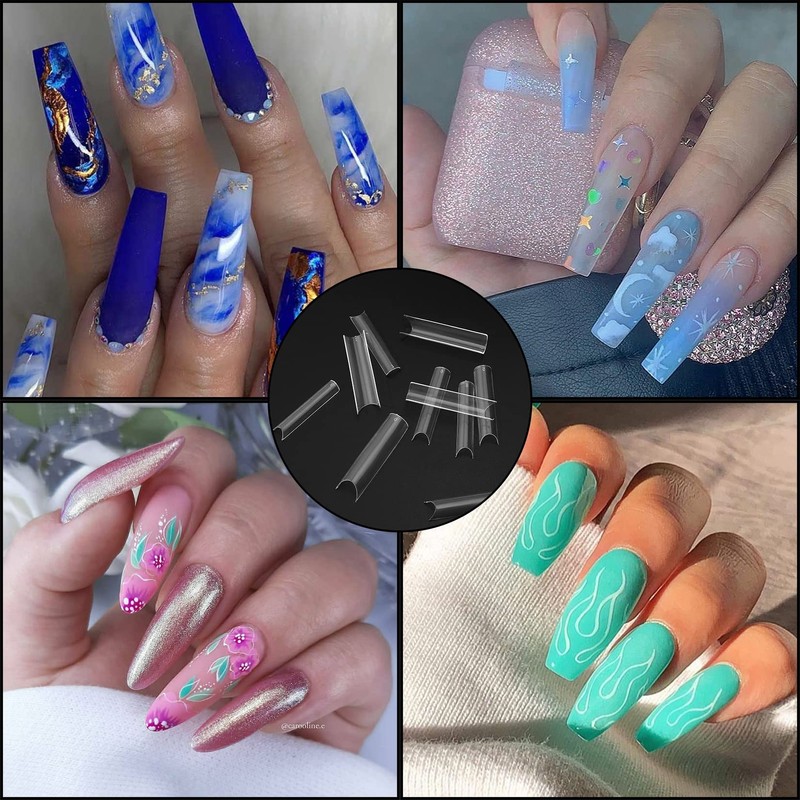 QOOSIKICC Pack of 200 False Nails Tips, Acrylic Artificial Nail