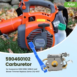 Aylux 590460102 Carburetor for Husqvarna 125B 125BX 125BVX Leaf Blower Trimmer Replace Zama C1Q-W37 with 545112101 Air Filter 581798001 Fuel Line Kit