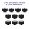 CashBeat 20pcs Cymbal Replacement Accessories Set, 10 Pcs Cymbal Stand