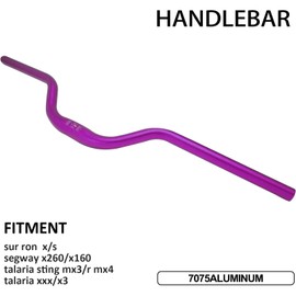 IUVWISN Motorcycle Heighten Handlebar 7/8" 22mm Handle Bar 4MM Thickness CNC for Surron Sur Ron LBX Talaria Sting MX3/R MX4 Talaria XXX X260 X160 E-Ride Pro 79 Bike Rawrr Mantis Purple