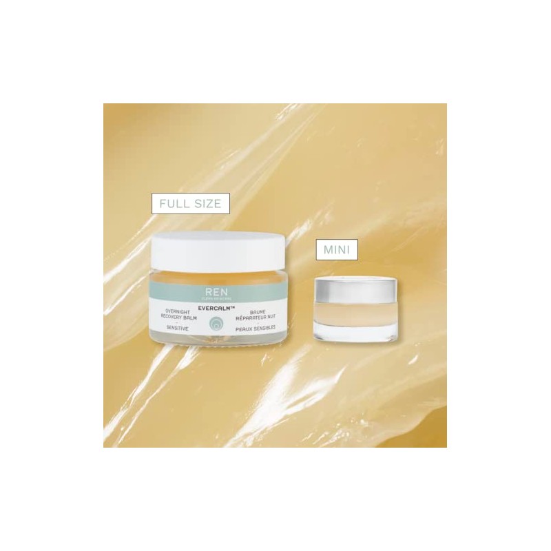 REN Clean Skincare Evercalm Overnight Recovery Balm, Travel Size 15ml