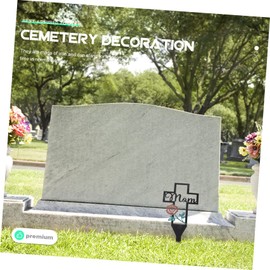 BESPORTBLE Lawn Mom Design Stake Creative Cemetery Adornment Outdoor Art Ornament for Graves Pathways and Gardens Lightweight and Portable Memorial Stake