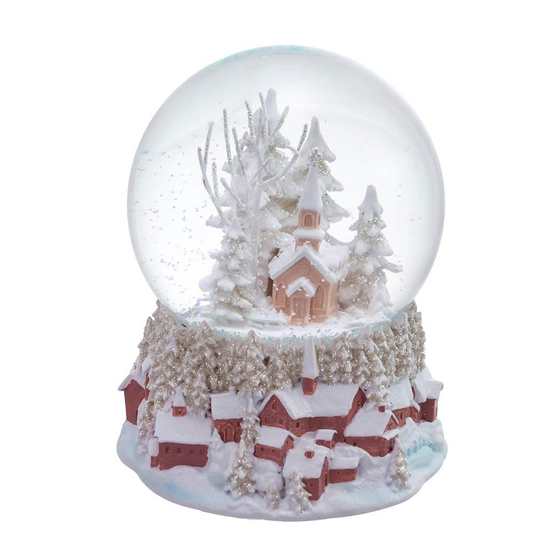 Kurt S. Adler 100MM Musical Church Waterglobe Water Globe, Multi