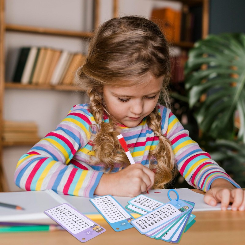 1x1 Flashcards, 15 Pieces Multiplication Table and 2 Dry Wipe