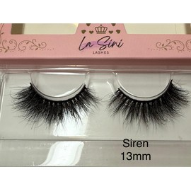 La Sini SIREN 13mm Lashes - Natural Mink - Elongated and seductive, for a bold gaze — Lightweight, Reusable False Eyelashes, Natural Volume for Glamorous Eye Look, 1 Pair