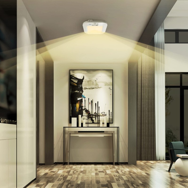 ANOTEK Battery Powered LED Ceiling Light Motion Sensor Light, Motion