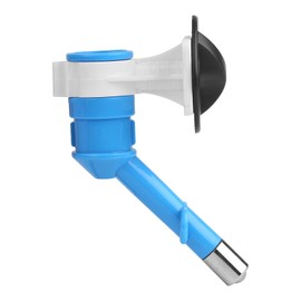 BEIJIALY Dispensador de Agua para Perros, Alimentador Automático de Botellas de Agua Montado en la Pared de Plástico, Dispensador de Bebedero de Agua para Botellas, Cabezal de Alimentación(Azul)